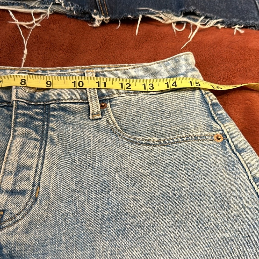 Jean skirts size 4 white washed and dark denim - dark can fit xs- we can fit 4-6 - Picture 2 of 7